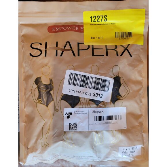 NWT SHAPERX Women's Shapewear Bodysuit Tummy Control Body Shaper Body Suit, L/XL - Picture 6 of 12